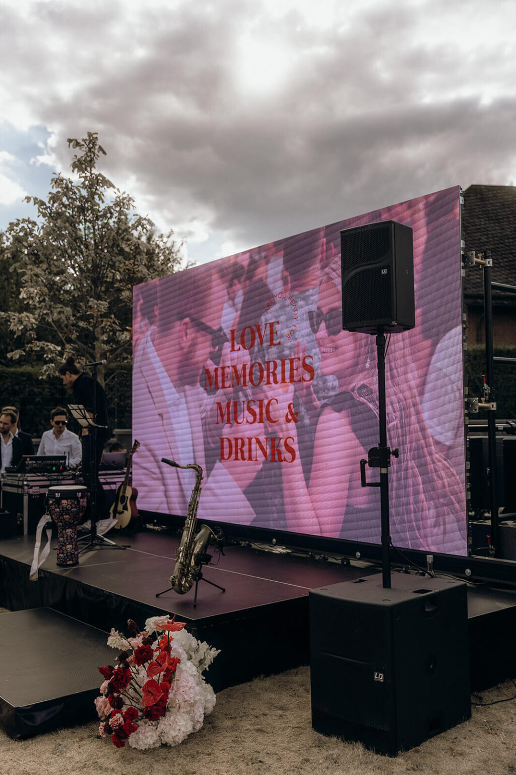 stage with LED screen